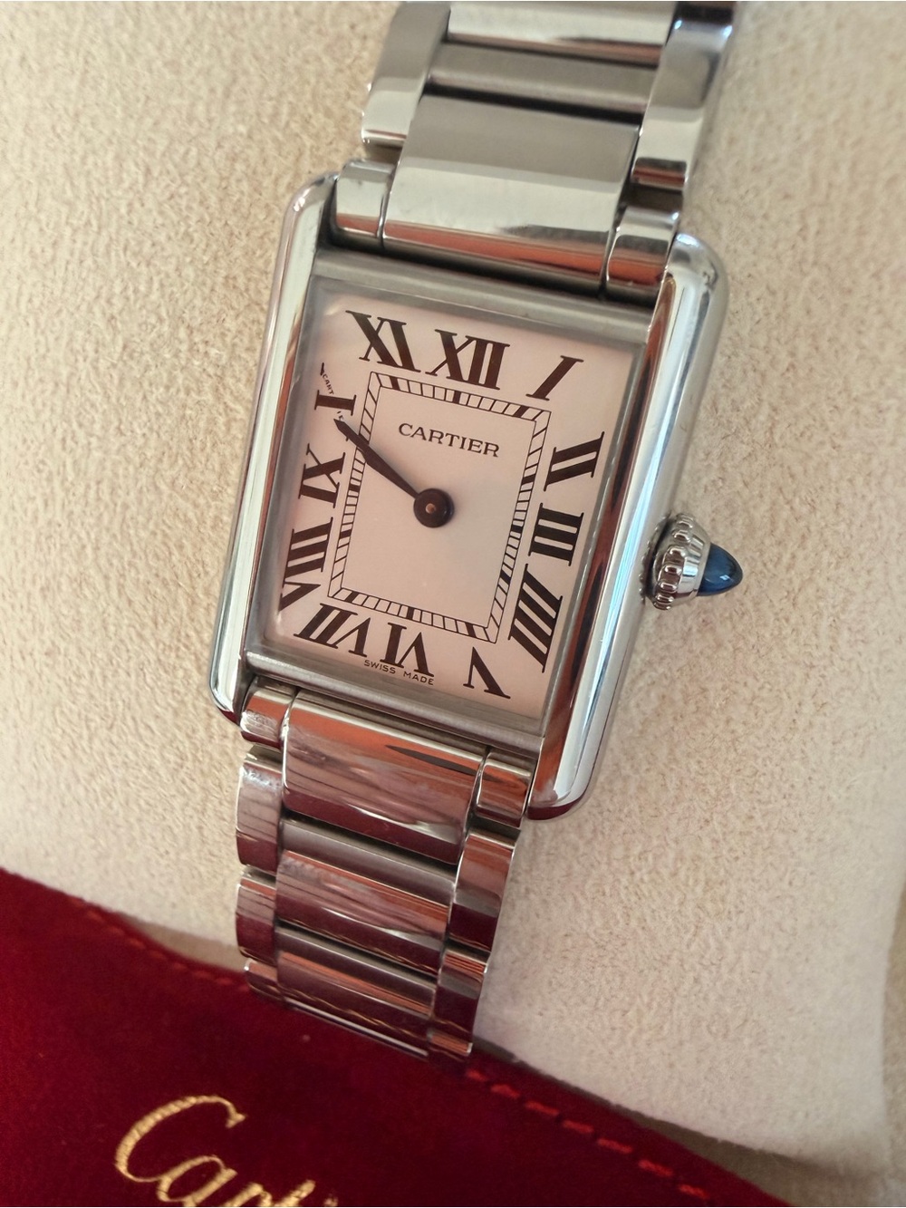 Cartier Tank Must De Cartier Watch Small Silver Roman Dial Steel Watch Ref 4322 - Picture 3 of 8